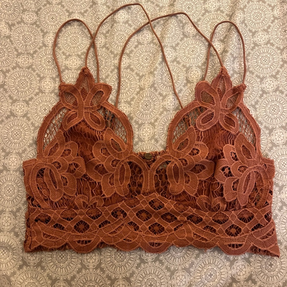 Free People Adella Bralette Rust Size S